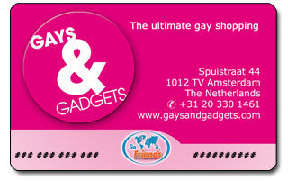 Gays&Gadgets bonuskaart Gays&Gadgets bonuskaart